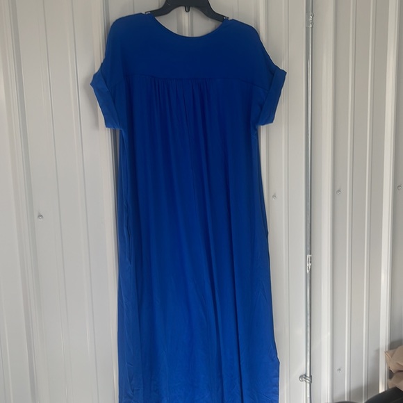 Entro Royal Blue Large Maxi Dress New v neckline - Picture 5 of 5